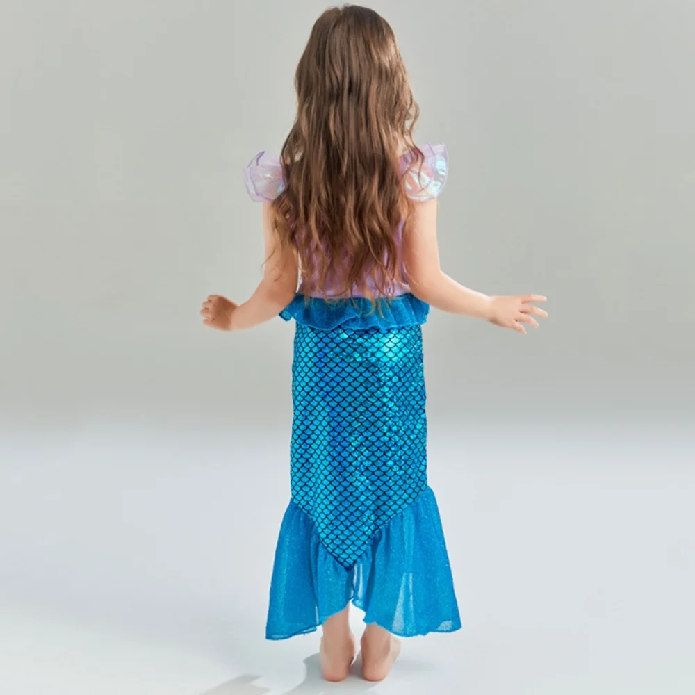 4T Mermaid Princess Dress Accessory Set Kids Halloween Costume Birthday Dress